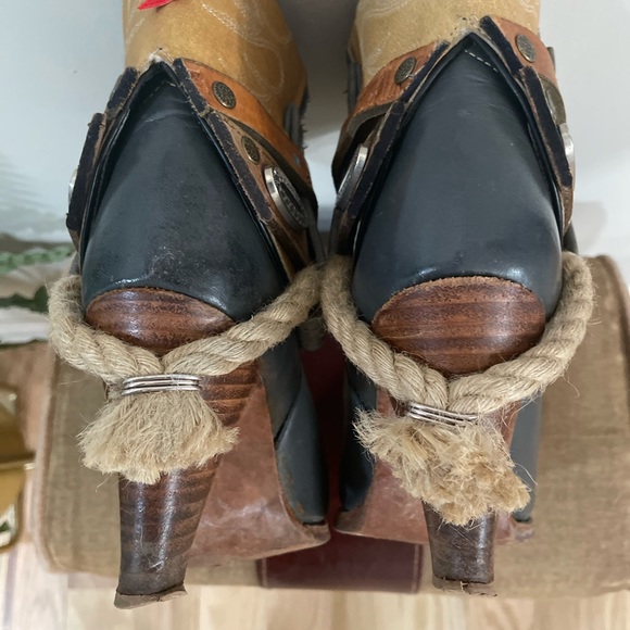 Vintage CUSTOM by Old Smokey Boots Frye Cowboy Boots! - Picture 8 of 12